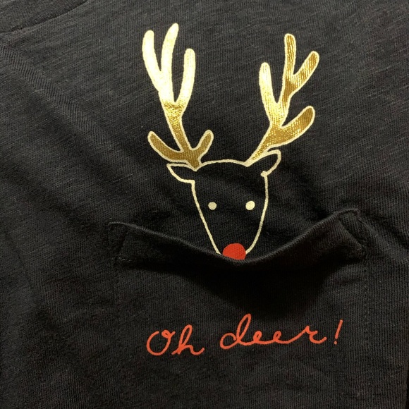 J Crew “OH DEER” Mercantile Tee Navy Blue Sz Small - Picture 5 of 10
